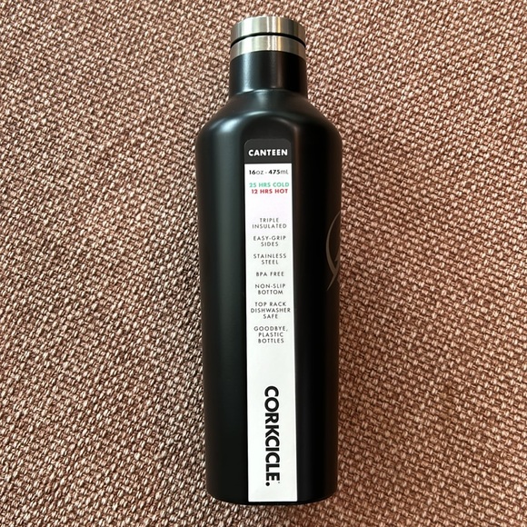 Stainless Steel “Lightning” Water/Coffee Bottle in black - Picture 3 of 3